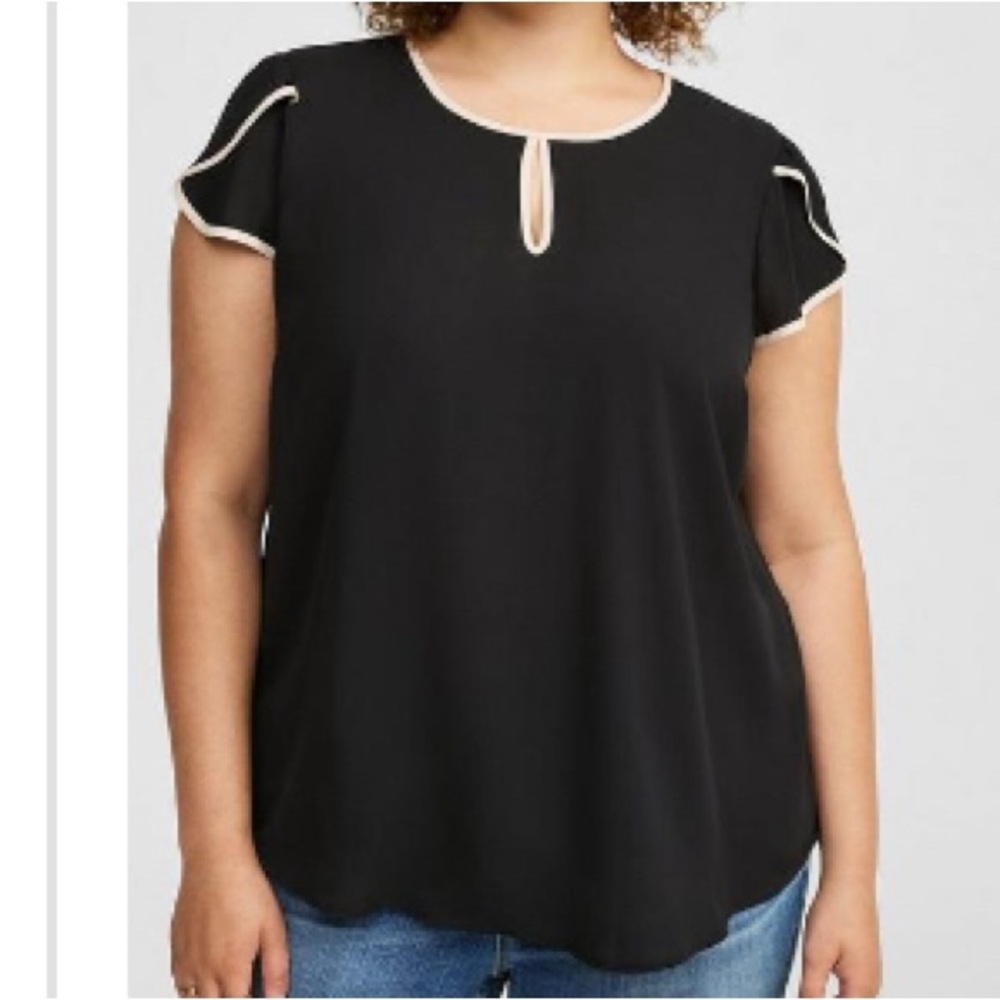 Torrid - Geogette Tulip Sleeve Blouse - Picture 1 of 5